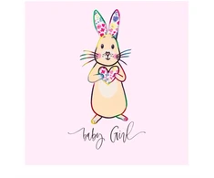KNYGA Bookshop Baby Girl Greetings Card