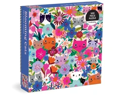 KNYGA Bookshop Mudpuppy Puzzle rodzinne Kwitnące kotki 500 dalys 8+