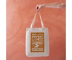 KNYGA Bookshop Books Build Bridges - Literary Tote Bag