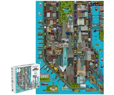 KNYGA Bookshop Bopster 8-Bit Pixel Jigsaw Puzzle New York