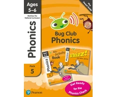 KNYGA Bookshop Bug Club Phonics Learn at Home Pack 5, Phonics Sets 13-26 for ages 5-6 (Six stories + Parent Guide + Activity Book)