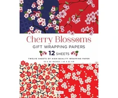 KNYGA Bookshop Cherry Blossoms Gift Wrapping Papers - 12 Sheets