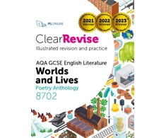 KNYGA Bookshop ClearRevise AQA GCSE English Literature 8702; Worlds and Lives Poetry Anthology