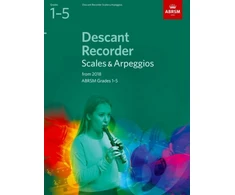 KNYGA Bookshop Descant Recorder Scales &amp; Arpeggios, ABRSM Grades 1-5