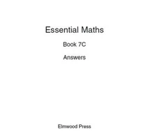 KNYGA Bookshop Essential Maths 7C Answers