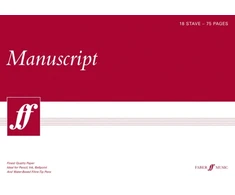 KNYGA Bookshop Faber Music A3 Manuscript Pad (75 page, 18 stave, baltas paper)