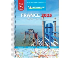 KNYGA Michelin France 2025 - Tourist &amp; Motoring Atlas Laminated Spiral