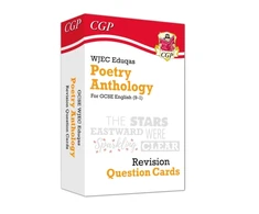 KNYGA Bookshop Cgp Books GCSE English WJEC Eduqas Poetry Anthology Revision Question Cards (For exams in 2026)