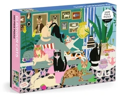 KNYGA Bookshop Glamour Cats 1000 Piece Puzzle