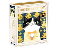 KNYGA Bookshop Great Catsby Bookish Cats 100 Piece Puzzle