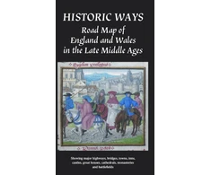 KNYGA Bookshop Historic Ways Road Map of England and Wales in the Late Middle Ages