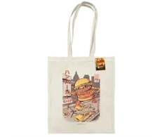 KNYGA Pyramid Ilustrata (Burgerzilla) Natural Tote Bag