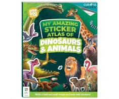 KNYGA Bookshop Incredible Sticker Atlas Dinosaurs and Animals