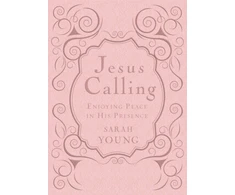 KNYGA Bookshop Young Sarah Jesus Calling, Rožinė Leathersoft, with Scripture References: Enjoying Peace in His Presence (A 365-Day Devotional)