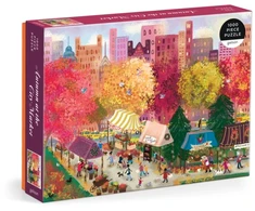 Dėlionė Bookshop Joy Laforme Autumn at the City Market 1000 Piece Puzzle
