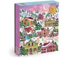 KNYGA Bookshop Joy Laforme Snowcap Village 1000 Piece Foil Puzzle