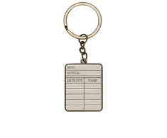 KNYGA Bookshop Keyring Metal - Pulteney Press (Library card)