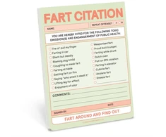 KNYGA Bookshop Knock Knock Fart Citation Nifty Note (Pastel Version)