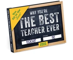 KNYGA Bookshop Knock Knock Why You’re the Best Teacher Ever Book Fill in the Love Fill-in-the-Blank Book &amp; Gift Journal