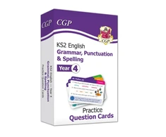 KNYGA Bookshop Cgp Books KS2 English Year 4 Practice Question Cards: Grammar, Punctuation &amp; Spelling