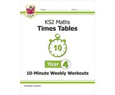 KNYGA Bookshop KS2 Year 4 Maths Times Tables 10-Minute Weekly Workouts