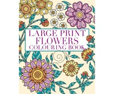KNYGA Bookshop Large Print Flowers Colouring Book
