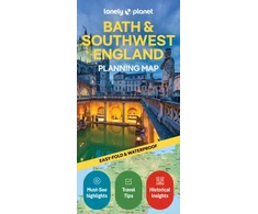 KNYGA Bookshop Lonely Planet Bath &amp; Southwest England Planning Map