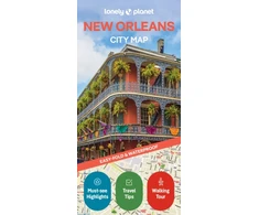 KNYGA Bookshop Lonely Planet New Orleans City Map: Durable, Atsparus vandeniui, Easy-Fold Planning Map with Attractions &amp; Walking Tours