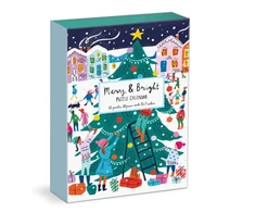 Dėlionė Bookshop Louise Cunningham Merry and Bright 12 Days of Christmas Advent Puzzle Calendar
