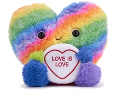 KNYGA Bookshop Love Hearts 7"Rainbow Heart Plush Gift