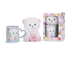 KNYGA Bookshop Love Hearts I Love You Bear Mug And Plush Set