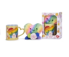 KNYGA Bookshop Love Hearts Rainbow Heart Mug And Plush Set