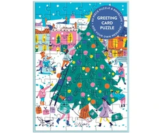 KNYGA Galison Merry &amp; Bright Greeting Card Puzzle