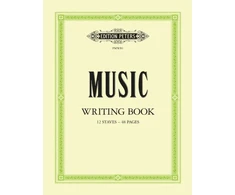 KNYGA Bookshop Music Writing Book: Portrait, 12-stave