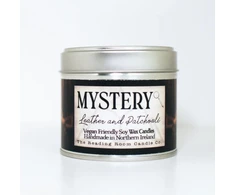 KNYGA Bookshop Mystery- Scented Soy Candle- Leather and Patchouli