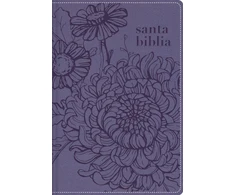 KNYGA Bookshop NBLA, Santa Biblia, Edicion versificada, Tamano bolsillo, Leathersoft, Morado, Con cierre, Palabras de Jesus en rojo, Comfort Print