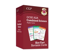 KNYGA Cgp Books New GCSE Combined Science AQA Higher Key Fact Revision Cards - Summary cards for quick revision