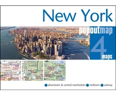 KNYGA Bookshop New York PopOut Map - pocket size, pop up map of new york city