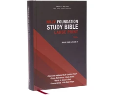 KNYGA Bookshop NKJV, Foundation Study Bible, Large Print, Hardcover, Raudona Letter, Comfort Print