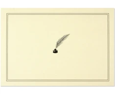 KNYGA Bookshop Note Card Quill Pen &amp; Ink