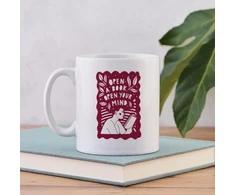 KNYGA Bookshop Open a Book, Open your Mind - Literary Mug