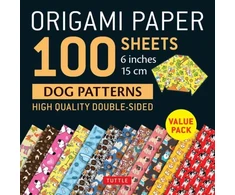 KNYGA Bookshop Origami Paper 100 sheets Dog Patterns 6" (15 cm)