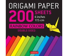 KNYGA Bookshop Origami Paper 200 sheets Rainbow Colors 6" (15 cm)