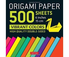 KNYGA Bookshop Origami Paper 500 sheets Vibrant Colors 6" (15 cm)