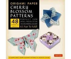 KNYGA Bookshop Origami Paper- Cherry Blossom Patterns Large 8 1/4" 48 sh