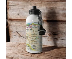 KNYGA Bookshop OS Map 600ml Metal Vanduo Bottle - Exmoor National Park