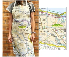 KNYGA Bookshop OS Map Adult Apron - Exmoor National Park