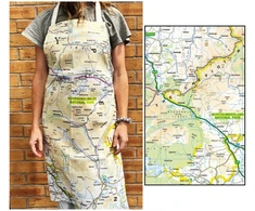 KNYGA Bookshop OS Map Adult Apron - Northumberland National Park