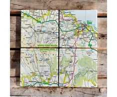 KNYGA Bookshop OS Map Ceramic Four Coaster Set - North York Moors National Park