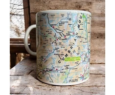 KNYGA Bookshop OS Map Ceramic Mug - Lake District National Park